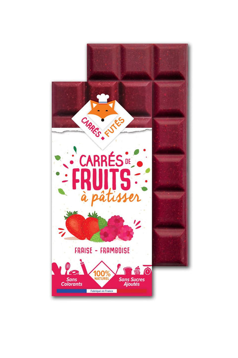 Tablette chocolat fraise et framboise - 70g