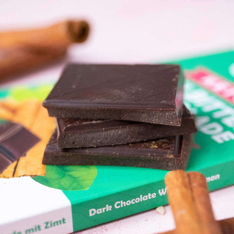 Dark chocolate bar with cinnamon No added sugar Keto - 125g