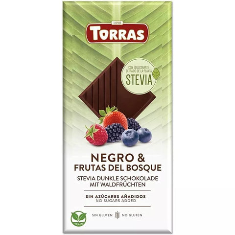 Dark chocolate bar with red fruits - 125g