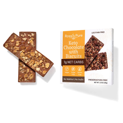 Chocolate bar with cookies Sugar free Keto - 80g