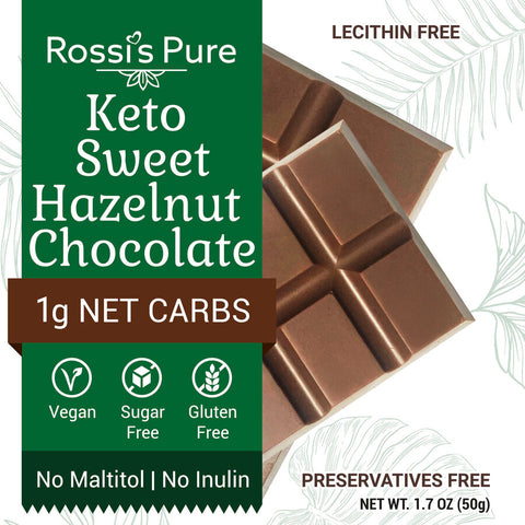 Chocolate hazelnut bar Sugar free Keto - 50g