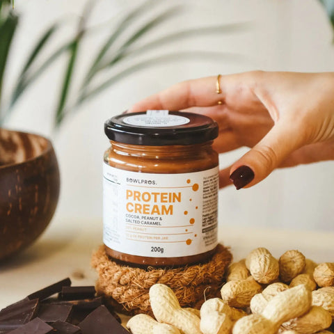 Protein cream with cocoa, peanuts and caramel - 200g