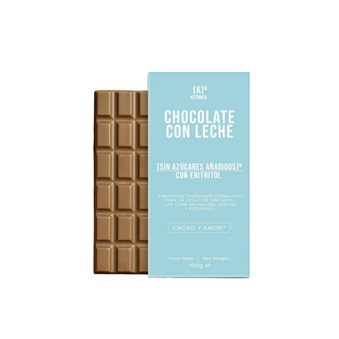 Milk chocolate bar with MCT oil No added sugar Keto Organic - 100g