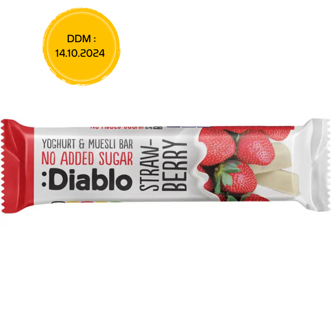 Barre de muesli à la fraise enrobée de yaourt - 30g - Anti-Gaspi