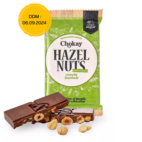 Milk chocolate bar with hazelnuts - 85g