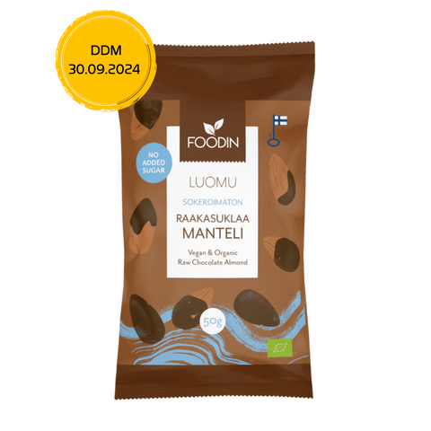 Raw chocolate almond No added sugar Organic - 50g