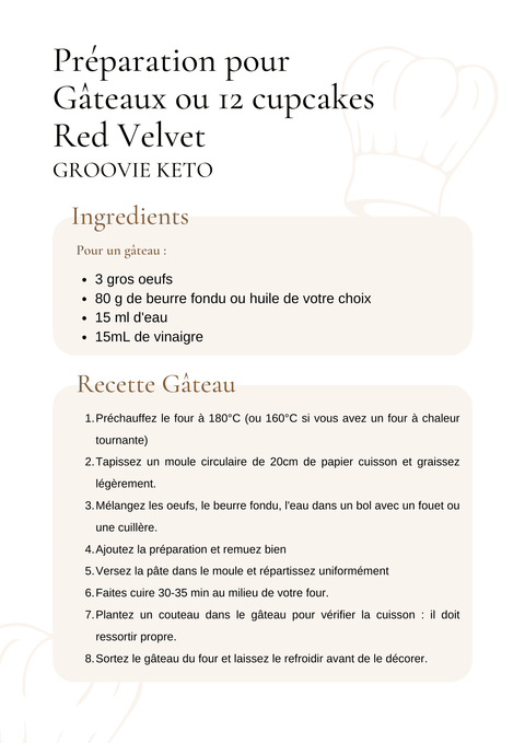 Préparation pour Gâteau ou Cupcakes Red Velvet - 270g - Anti-gaspi