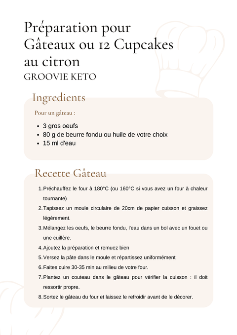 Préparation pour Gâteau ou Cupcakes au citron - 260g - Anti-gaspi