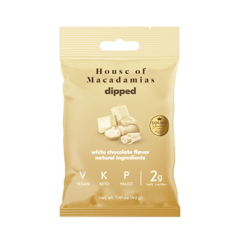 Noix de macadamia enrobées de chocolat blanc  - 40g