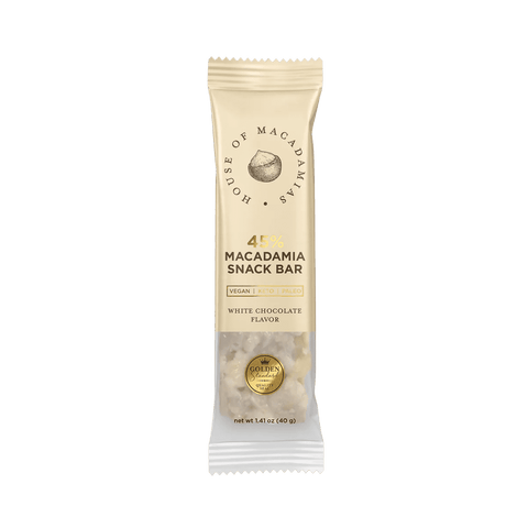 White chocolate and macadamia nut bar - 40g