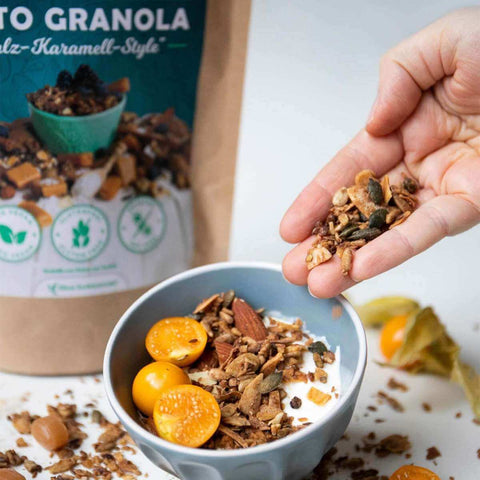 Granola croquant au caramel et sel Keto - 250g