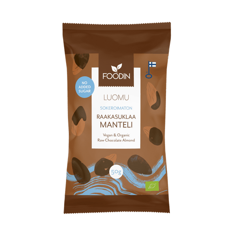 Raw chocolate almond No added sugar Organic - 50g