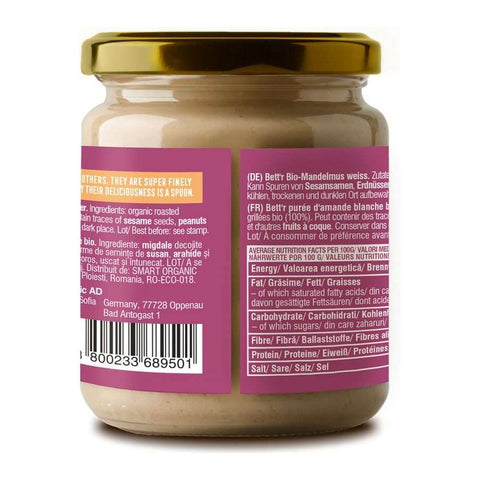 White almonds butter No added sugar Organic - 250g