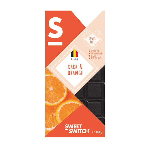 Dark chocolate bar with orange Sugar-free - 100g