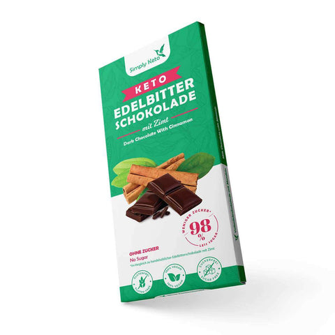 Tablette chocolat noir à la cannelle  Keto - 125g