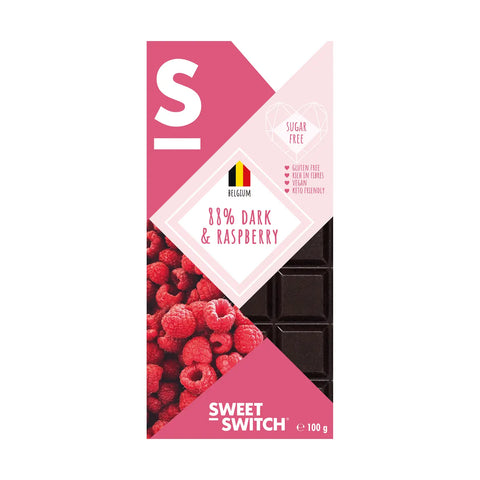 Dark chocolate bar with raspberry  - 100g